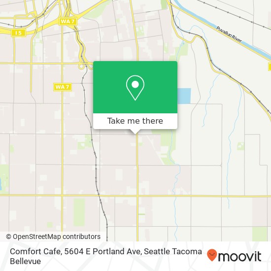 Mapa de Comfort Cafe, 5604 E Portland Ave