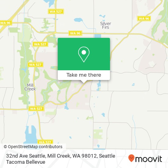 Mapa de 32nd Ave Seattle, Mill Creek, WA 98012