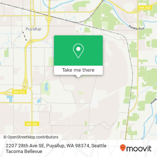 Mapa de 2207 28th Ave SE, Puyallup, WA 98374