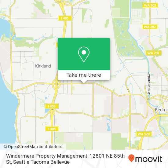 Mapa de Windermere Property Management, 12801 NE 85th St