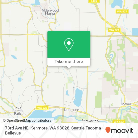 73rd Ave NE, Kenmore, WA 98028 map