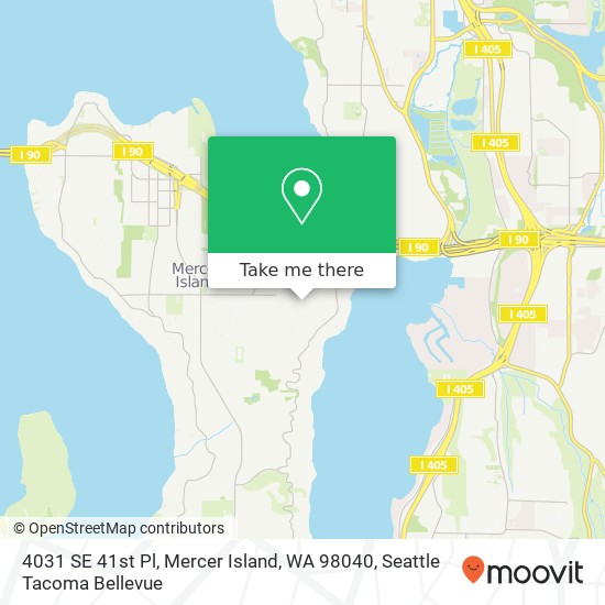 4031 SE 41st Pl, Mercer Island, WA 98040 map