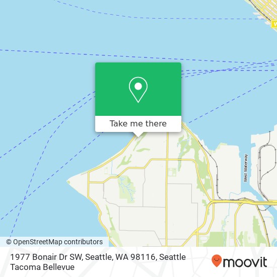 Mapa de 1977 Bonair Dr SW, Seattle, WA 98116