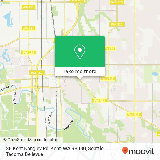 Mapa de SE Kent Kangley Rd, Kent, WA 98030