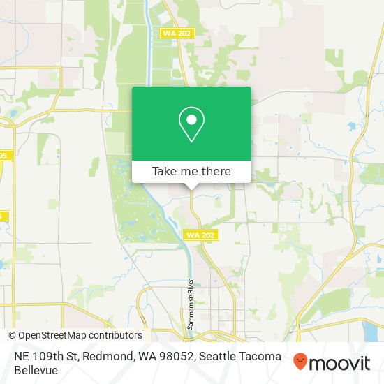 Mapa de NE 109th St, Redmond, WA 98052