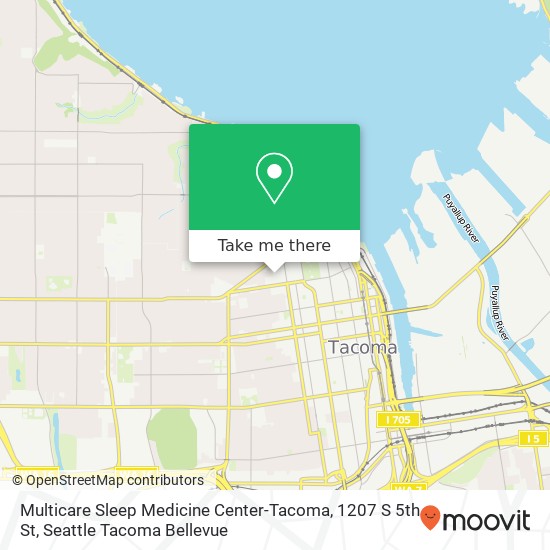 Multicare Sleep Medicine Center-Tacoma, 1207 S 5th St map