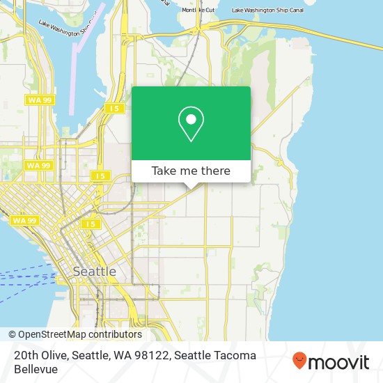 Mapa de 20th Olive, Seattle, WA 98122