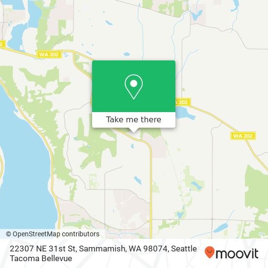 Mapa de 22307 NE 31st St, Sammamish, WA 98074