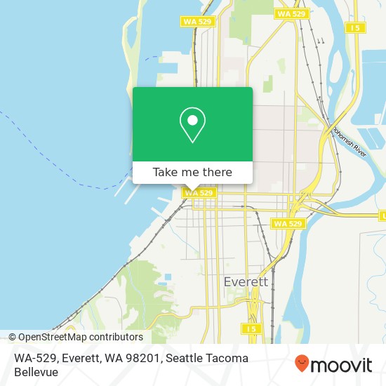 WA-529, Everett, WA 98201 map