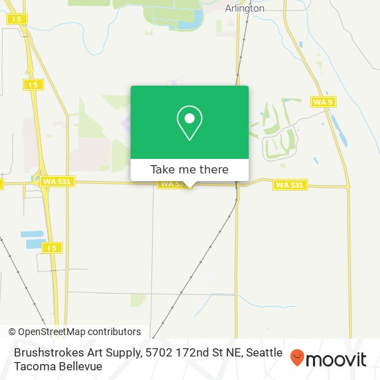 Mapa de Brushstrokes Art Supply, 5702 172nd St NE