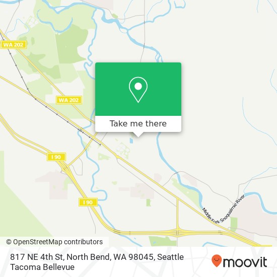 Mapa de 817 NE 4th St, North Bend, WA 98045