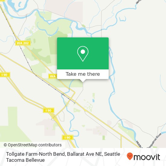 Tollgate Farm-North Bend, Ballarat Ave NE map