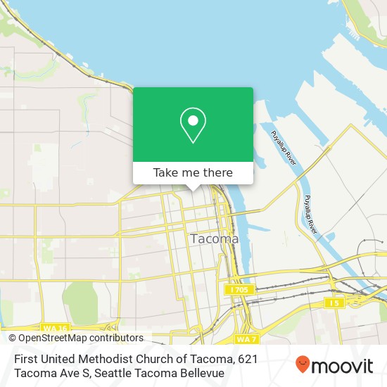 Mapa de First United Methodist Church of Tacoma, 621 Tacoma Ave S