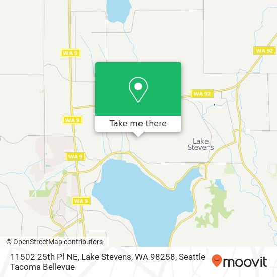 Mapa de 11502 25th Pl NE, Lake Stevens, WA 98258