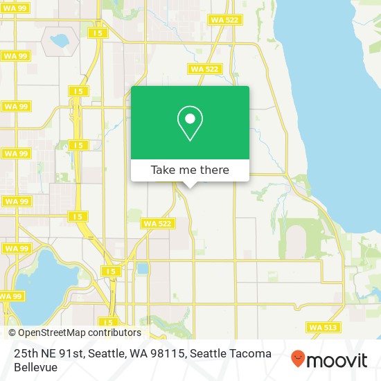 Mapa de 25th NE 91st, Seattle, WA 98115