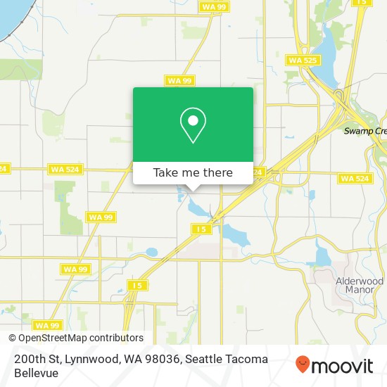 200th St, Lynnwood, WA 98036 map