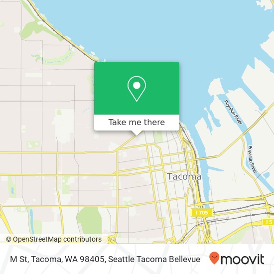 Mapa de M St, Tacoma, WA 98405