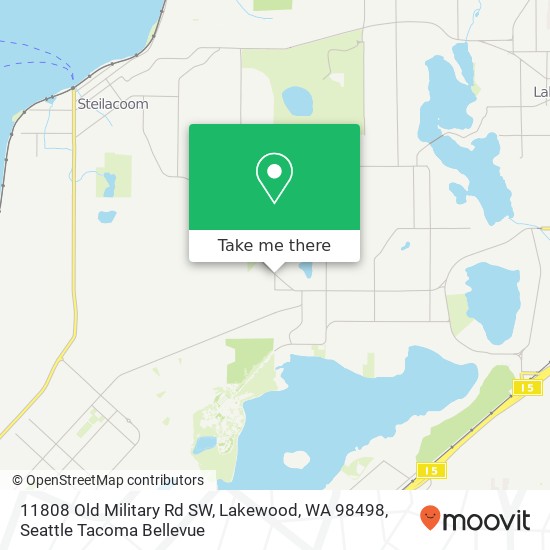 Mapa de 11808 Old Military Rd SW, Lakewood, WA 98498