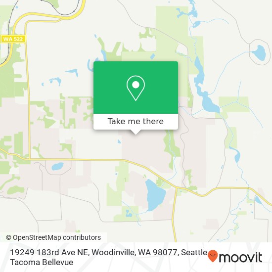 Mapa de 19249 183rd Ave NE, Woodinville, WA 98077