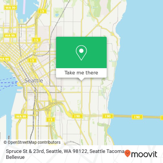 Mapa de Spruce St & 23rd, Seattle, WA 98122