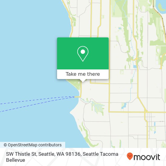 Mapa de SW Thistle St, Seattle, WA 98136