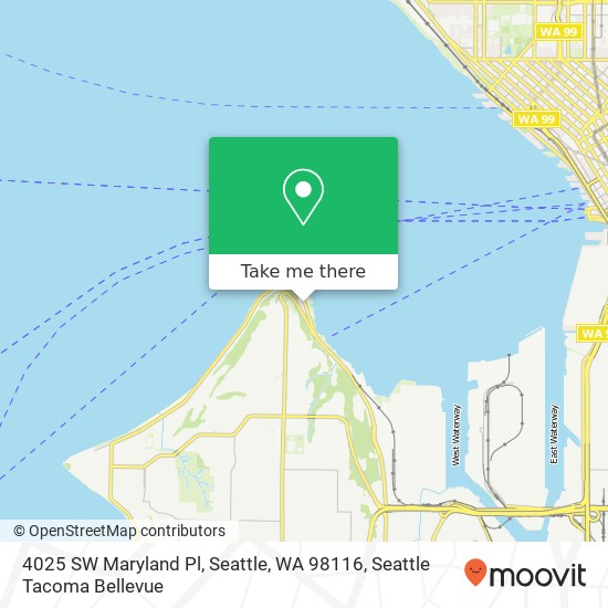 Mapa de 4025 SW Maryland Pl, Seattle, WA 98116