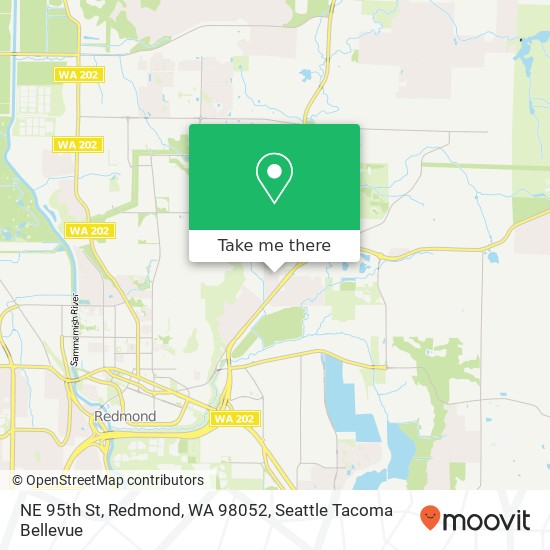 Mapa de NE 95th St, Redmond, WA 98052