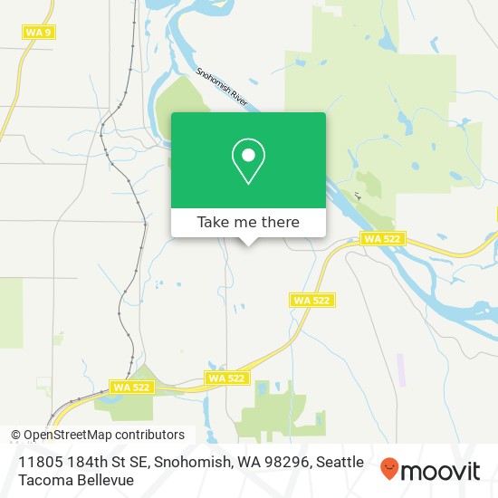 Mapa de 11805 184th St SE, Snohomish, WA 98296