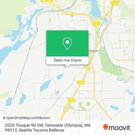 2020 Trosper Rd SW, Tumwater (Olympia), WA 98512 map