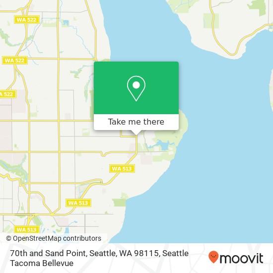 70th and Sand Point, Seattle, WA 98115 map