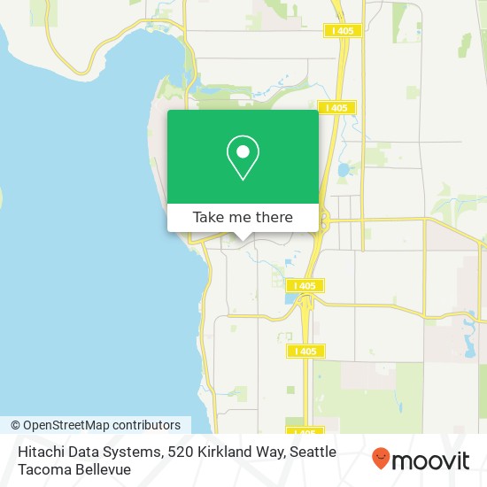 Mapa de Hitachi Data Systems, 520 Kirkland Way