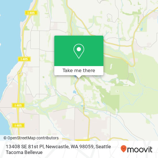 13408 SE 81st Pl, Newcastle, WA 98059 map