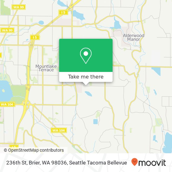 Mapa de 236th St, Brier, WA 98036