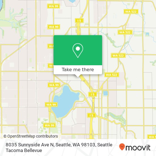 Mapa de 8035 Sunnyside Ave N, Seattle, WA 98103