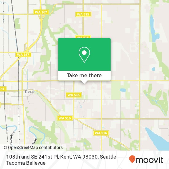 Mapa de 108th and SE 241st Pl, Kent, WA 98030