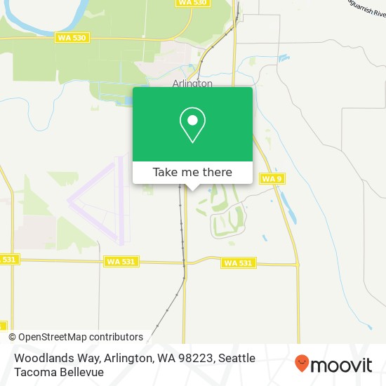 Woodlands Way, Arlington, WA 98223 map