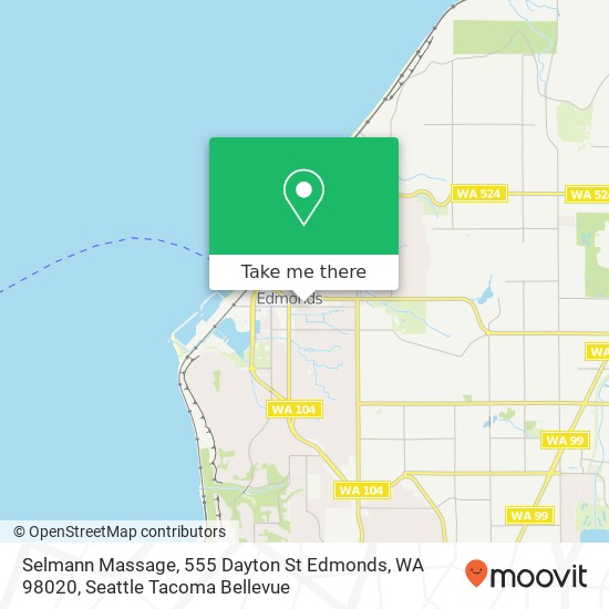 Mapa de Selmann Massage, 555 Dayton St Edmonds, WA 98020