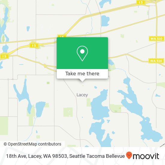 Mapa de 18th Ave, Lacey, WA 98503