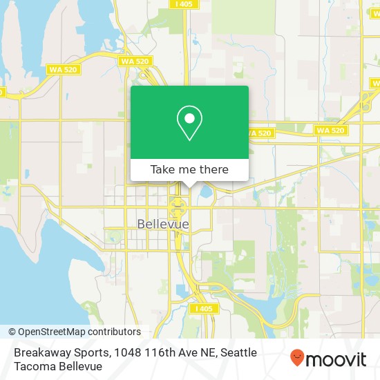 Mapa de Breakaway Sports, 1048 116th Ave NE