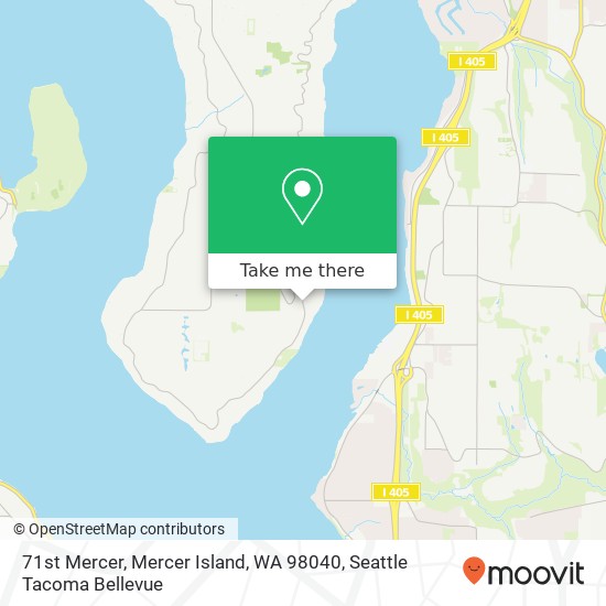 Mapa de 71st Mercer, Mercer Island, WA 98040