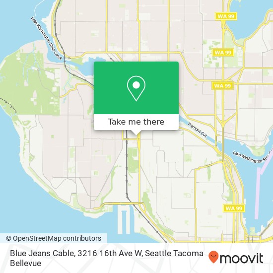 Mapa de Blue Jeans Cable, 3216 16th Ave W