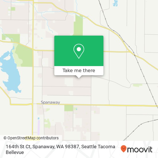 Mapa de 164th St Ct, Spanaway, WA 98387