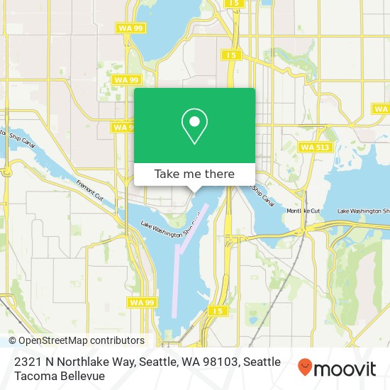 Mapa de 2321 N Northlake Way, Seattle, WA 98103