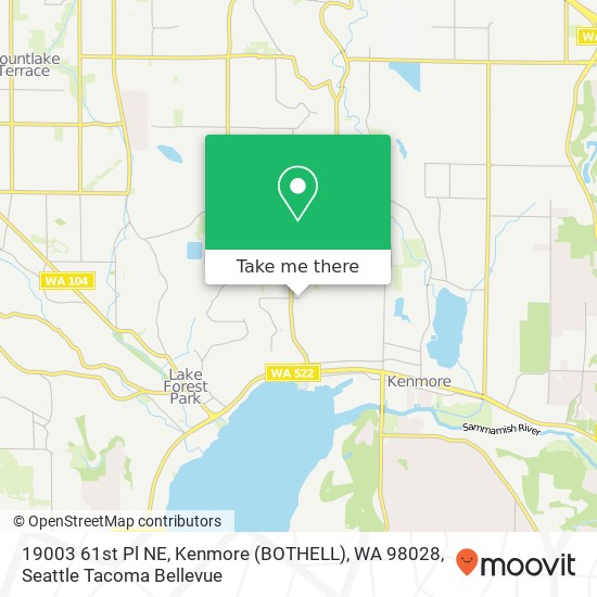 Mapa de 19003 61st Pl NE, Kenmore (BOTHELL), WA 98028