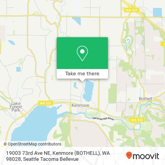 Mapa de 19003 73rd Ave NE, Kenmore (BOTHELL), WA 98028