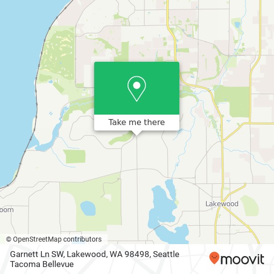 Mapa de Garnett Ln SW, Lakewood, WA 98498