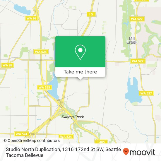 Mapa de Studio North Duplication, 1316 172nd St SW