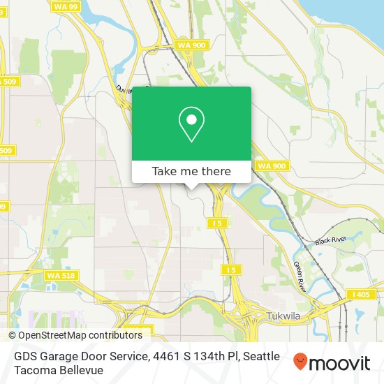 Mapa de GDS Garage Door Service, 4461 S 134th Pl