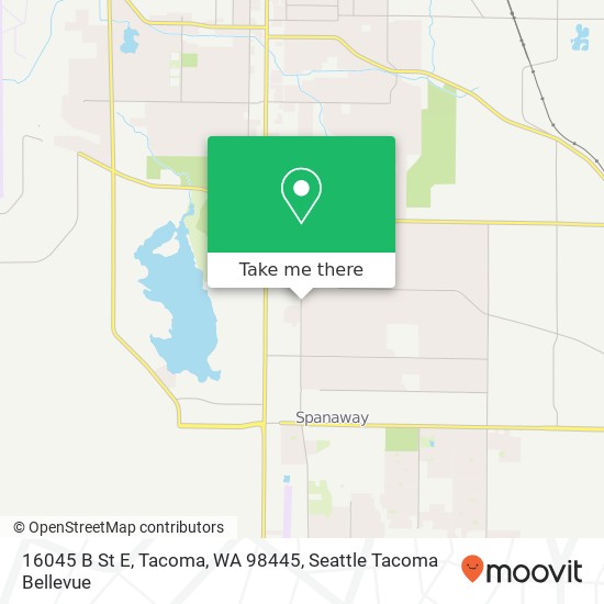 Mapa de 16045 B St E, Tacoma, WA 98445