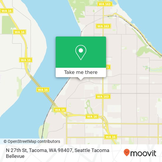 Mapa de N 27th St, Tacoma, WA 98407